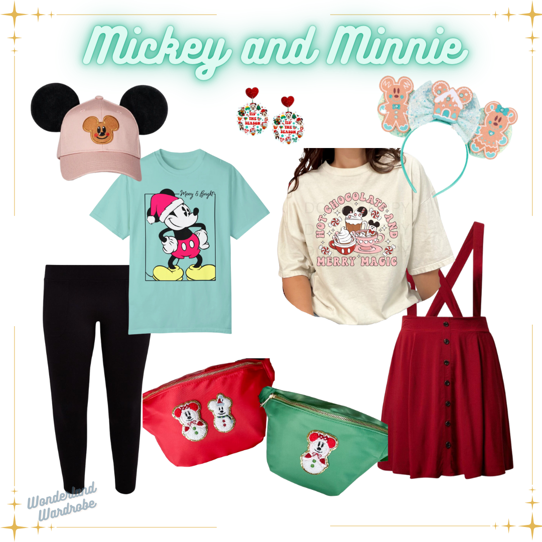 2023 Christmas Mickey and Minnie Plus Size Disney World & Disneyland Parks  Outfit